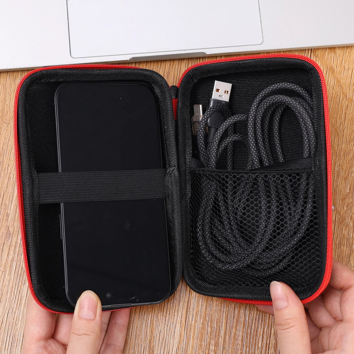 Kit 4 em 1: Capa + Película de Vidro para Console de Jogos R36S, Bolsa de Transporte com Cordão, Protetor de Tela e Película de Vidro Temperado para R36S